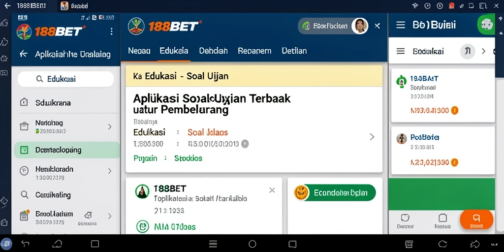 Antarmuka 188BET untuk Soal Ujian yang interaktif dan ramah pengguna.