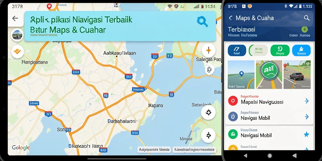 Antarmuka aplikasi Navigasi Mobil 3178 yang ramah pengguna.
