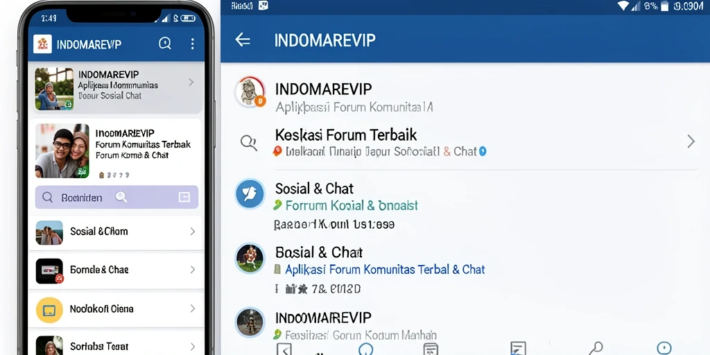 Antarmuka INDOMAREVIP yang menampilkan berbagai forum komunitas.