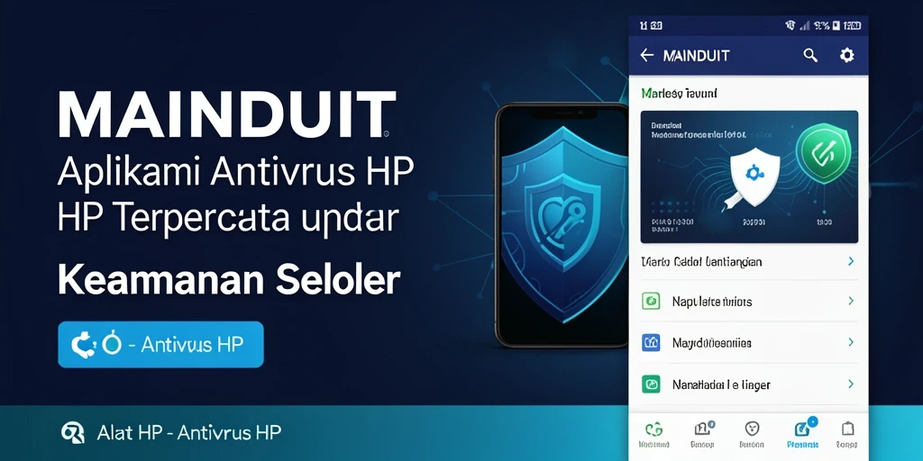 Screenshot utama MAINDUIT menunjukkan antarmuka yang ramah pengguna dan fitur keamanan.