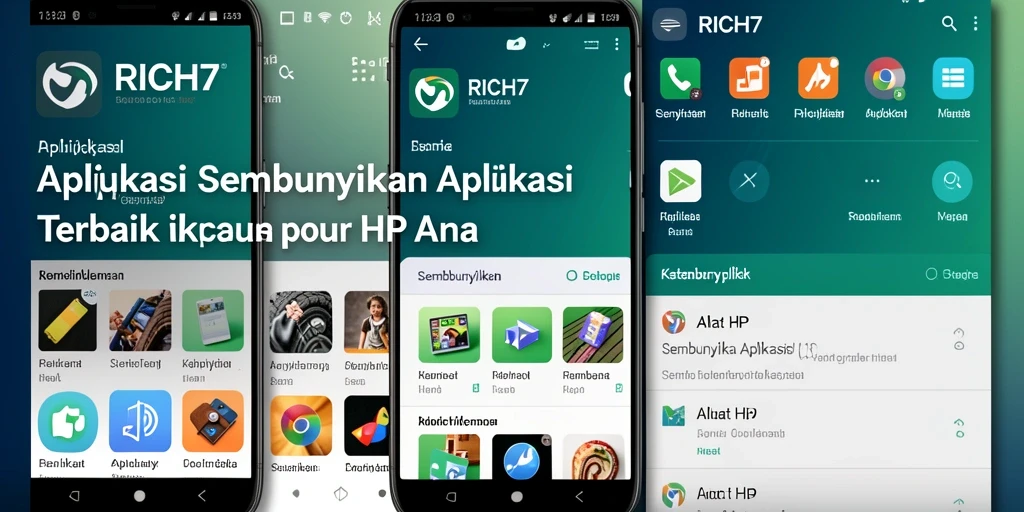 Antarmuka RICH7 yang sederhana dan efisien untuk menyembunyikan aplikasi.