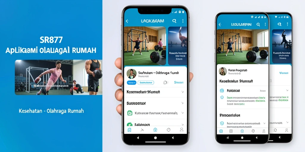 Antarmuka aplikasi SR877 untuk latihan olahraga di rumah.