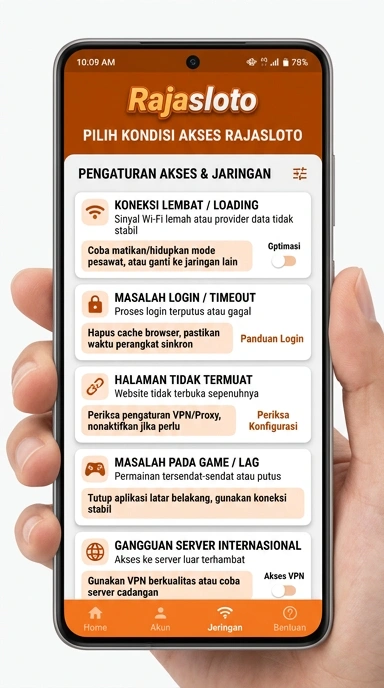 Tampilan link alternatif rajasloto