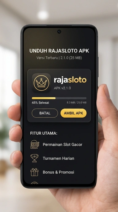 Tampilan halaman APK rajasloto