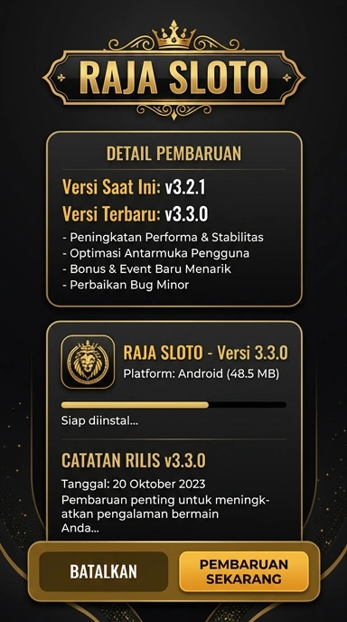 Tampilan riwayat versi rajasloto